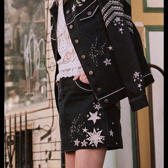 Spell Dresses & Skirts - Spell Celestial Embellished Denim Skirt